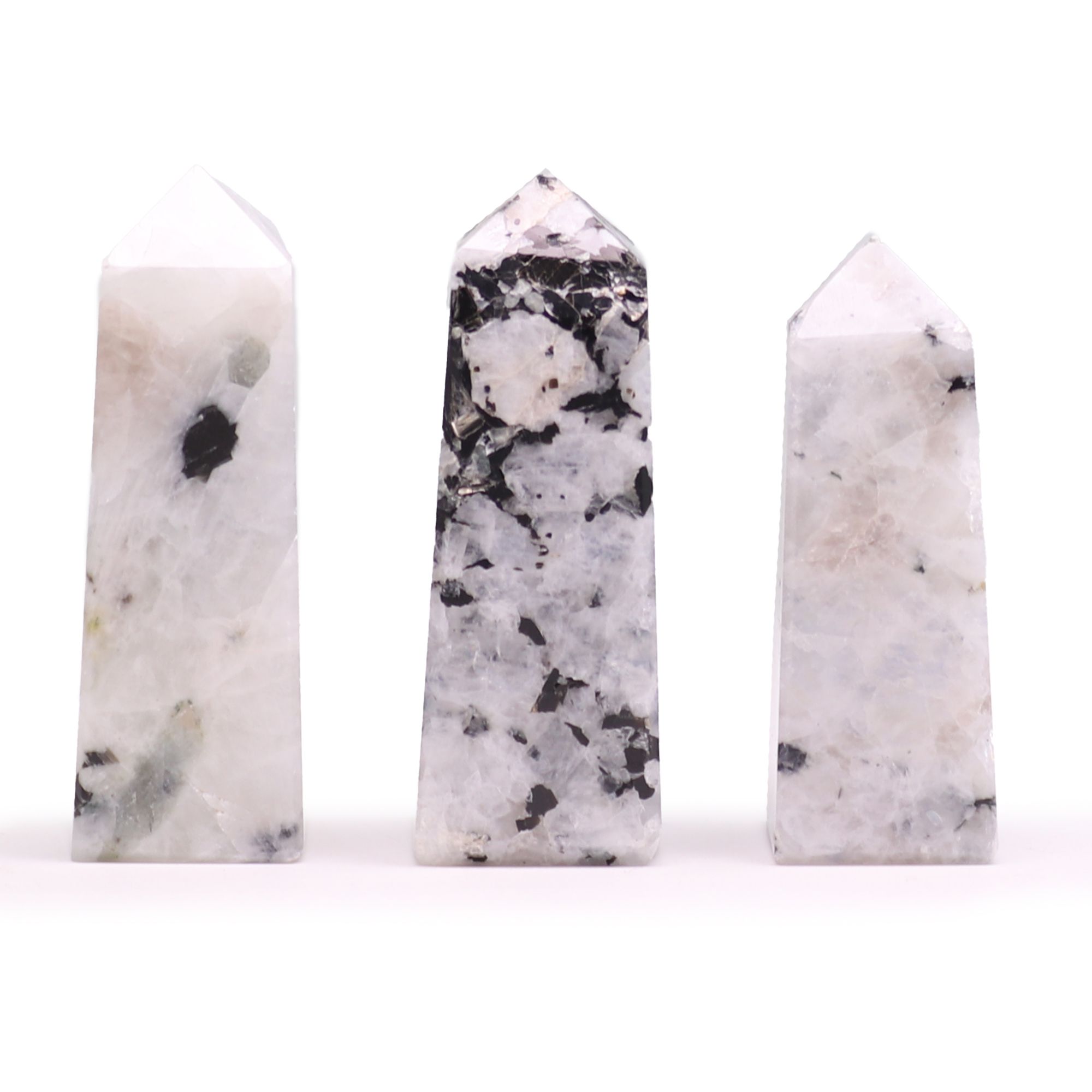 Puntas de obelisco de piedra preciosa aprox. 5 cm - piedra lunar