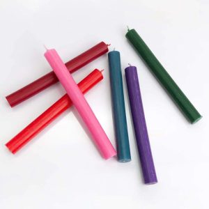 Bulk Solid Colour Dinner Candles - Rustic Red - Pack of 10
