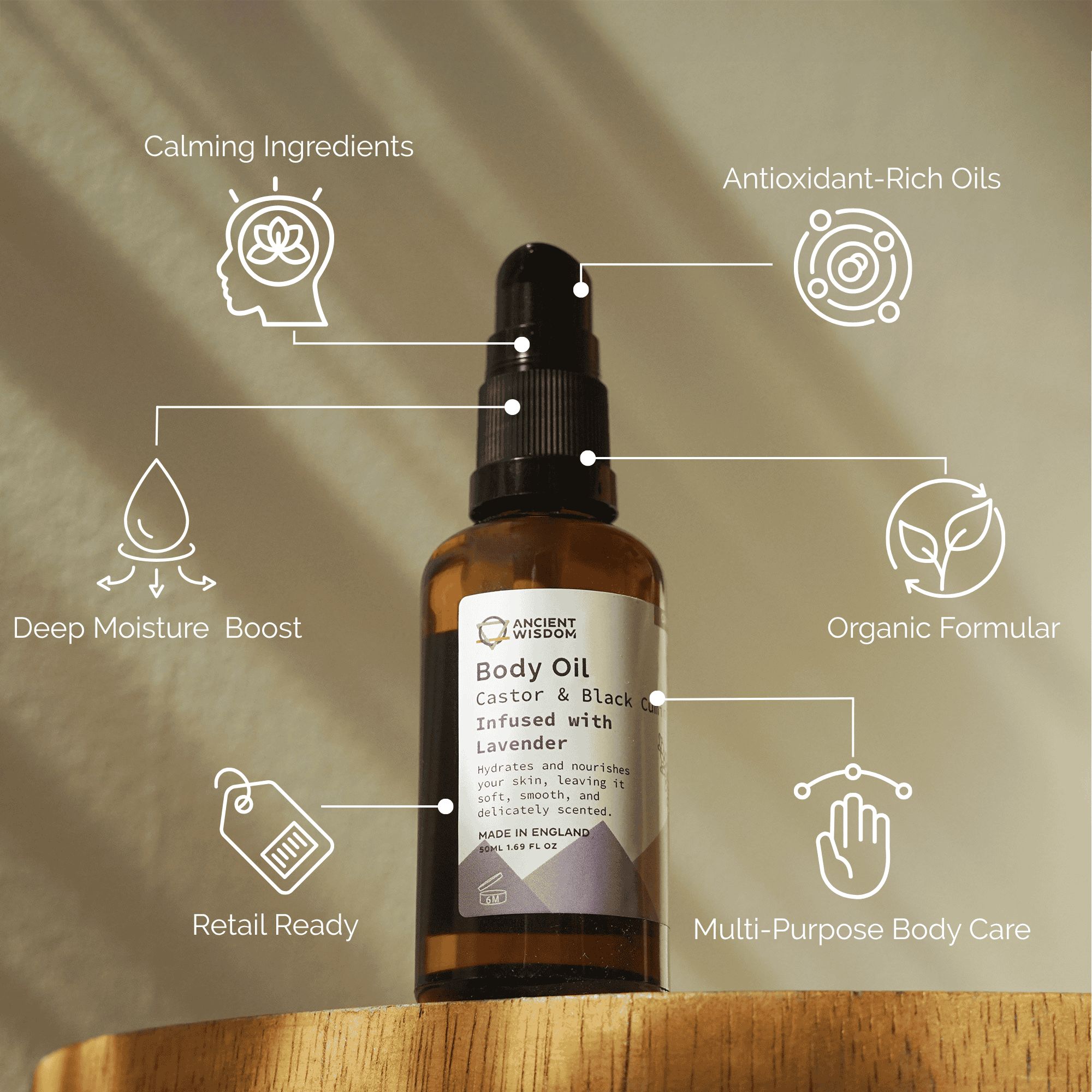 Aceite Corporal Organico 50 ml- Lavanda - Imagen 6