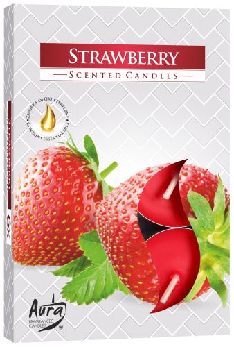 1x Set de 6 Velas de Té Perfumadas - Fresa