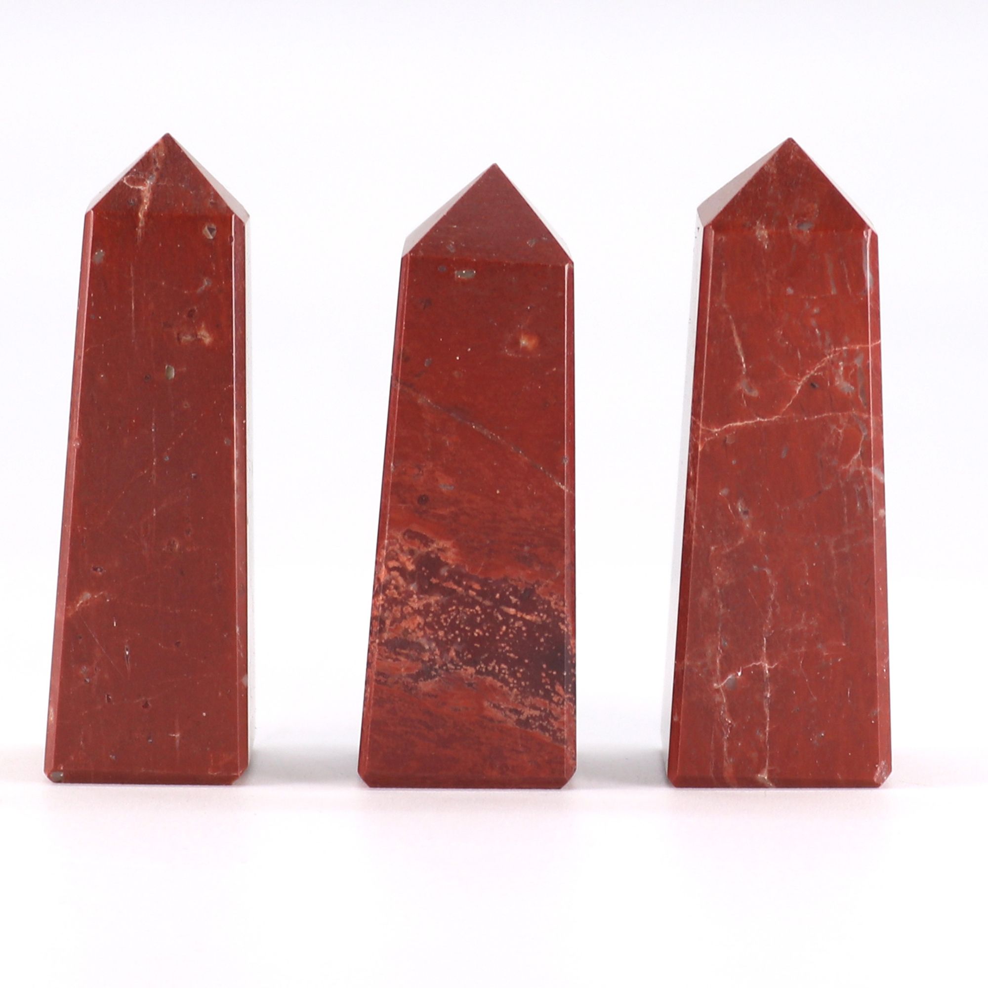 Puntas de obelisco de piedra preciosa aprox. 5 cm - jaspe rojo