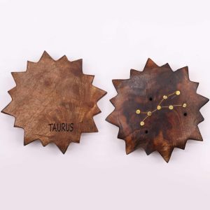 Quemador de incienso con signos del zodíaco de latón grabado - Sol