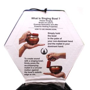 Juego de Cuenco Tibetano - Buda - Negro/Naranja 10,7 cm