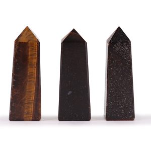 Puntas de obelisco de piedra preciosa aprox. 5 cm - ojo de tigre