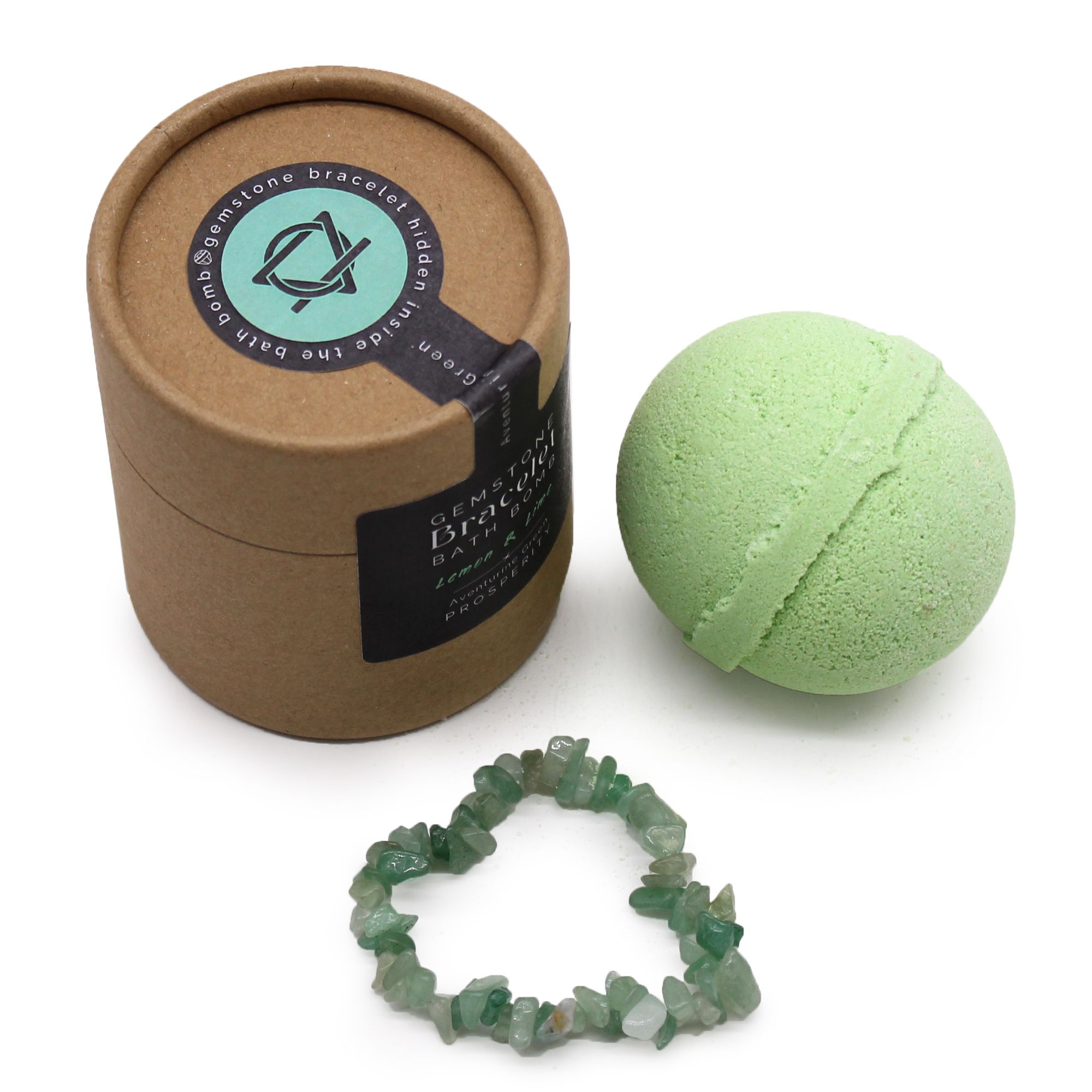 Bomba de baño con pulsera de gemas de aventurina verde - Imagen 8