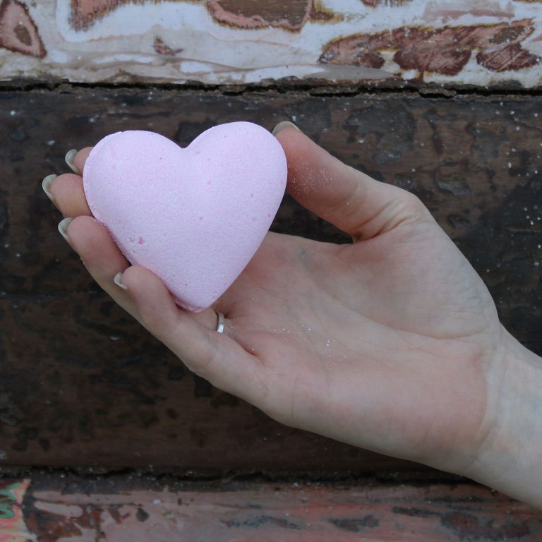 Bombas de baño con forma de corazón