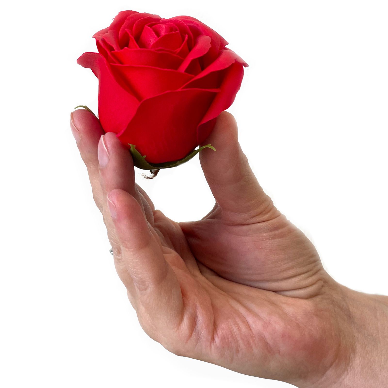 Caja de Regalo - Flor de Jabón 9 Rosas rojo - cuadrado - Imagen 10