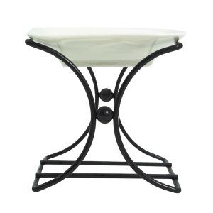 Soporte cuadrado de cerámica y metal
