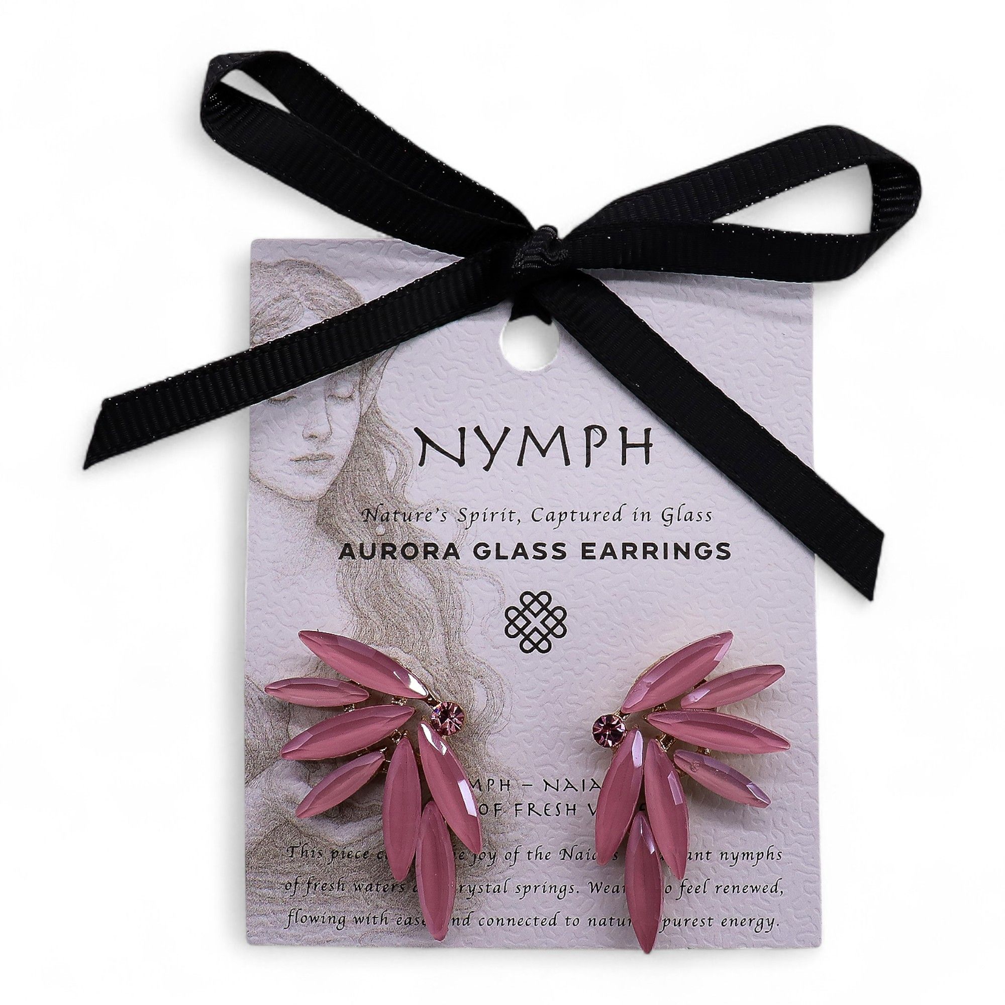 Pendientes de Cristal Vintage - Hadas - Cuarzo Rosa - Imagen 3