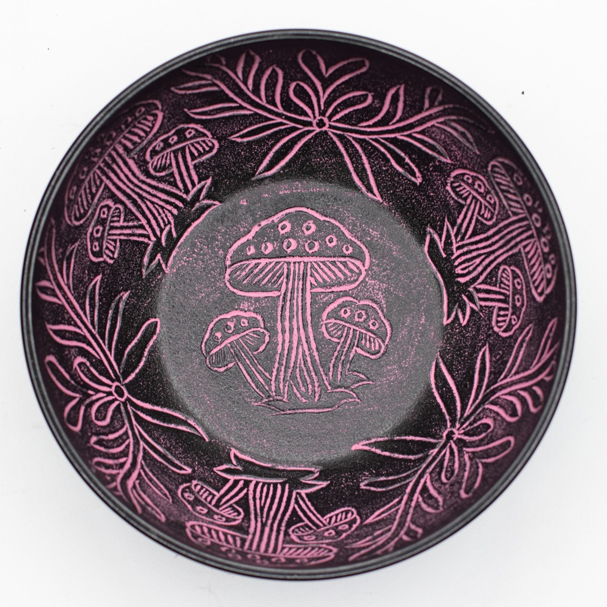 Cuenco tibetano de aluminio - Hongo Mágico - Rosa (20 cm) - Imagen 2