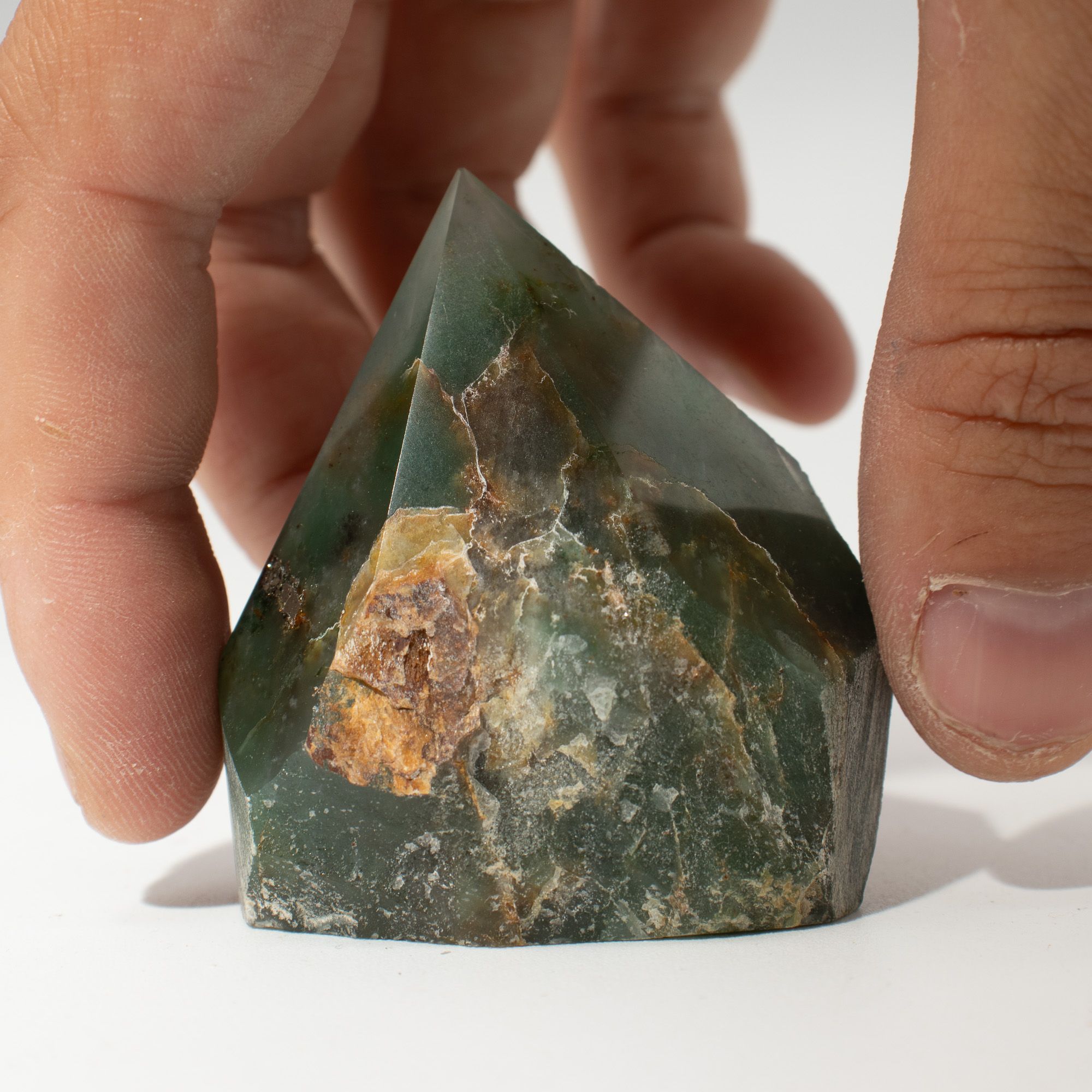 Puntas pulidas de piedras preciosas - aventurina verde (aprox. 5-6 piezas) - Imagen 5