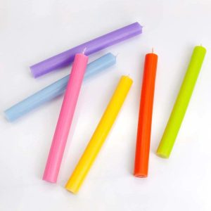 Velas a granel de color sólido - Aqua rústico - Paquete de 10