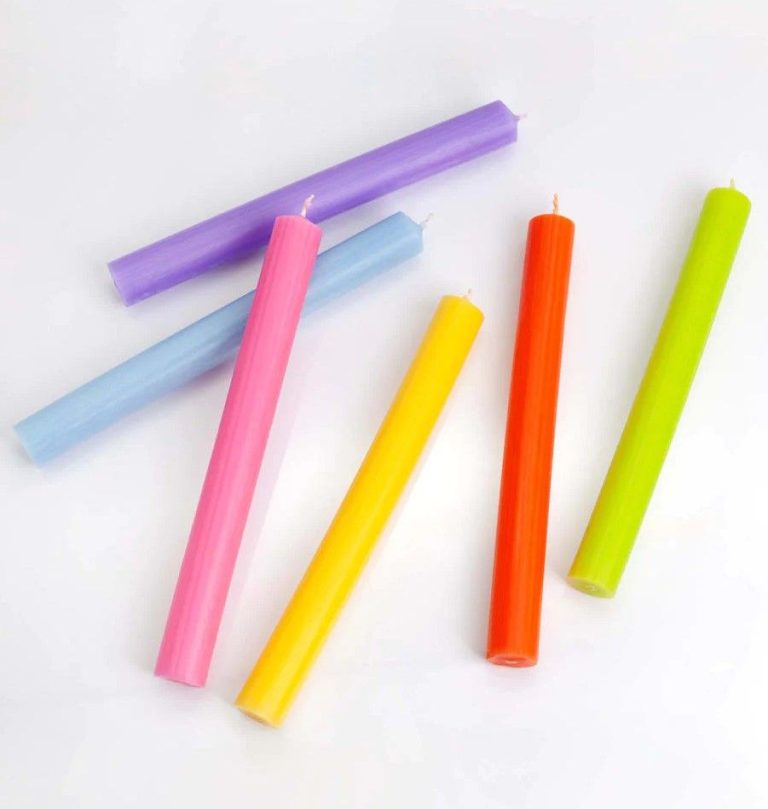 Pack de 10 velas de cena de color sólido