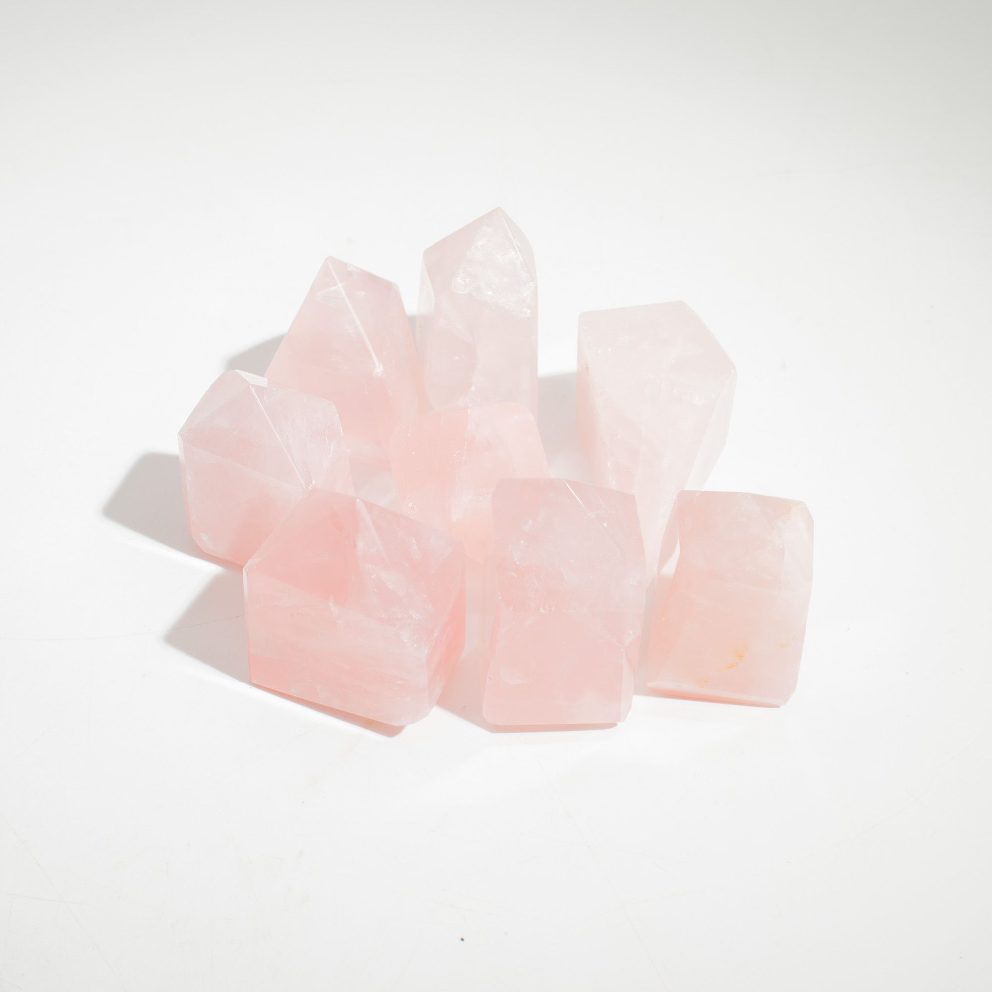 Puntas de gemas aproximadamente 6 cm (0,5 kg) - Cuarzo rosa indio (aproximadamente 8 piezas) - Imagen 2