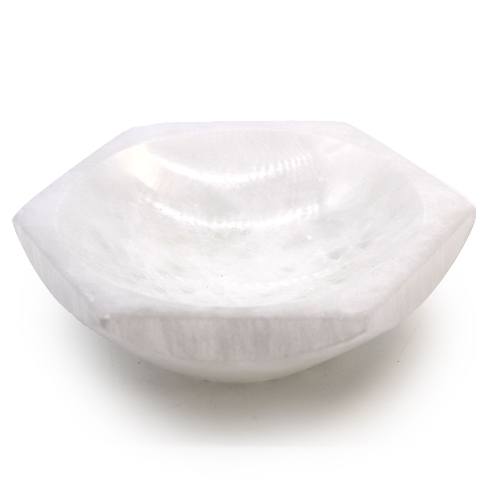 Cuenco hexagonal de selenita - 15cm - Imagen 5