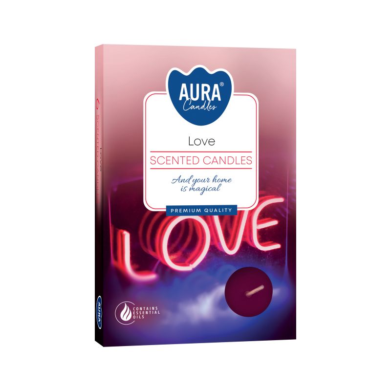 1x Set de 6 Velas de Té Perfumadas - Amor - Imagen 2