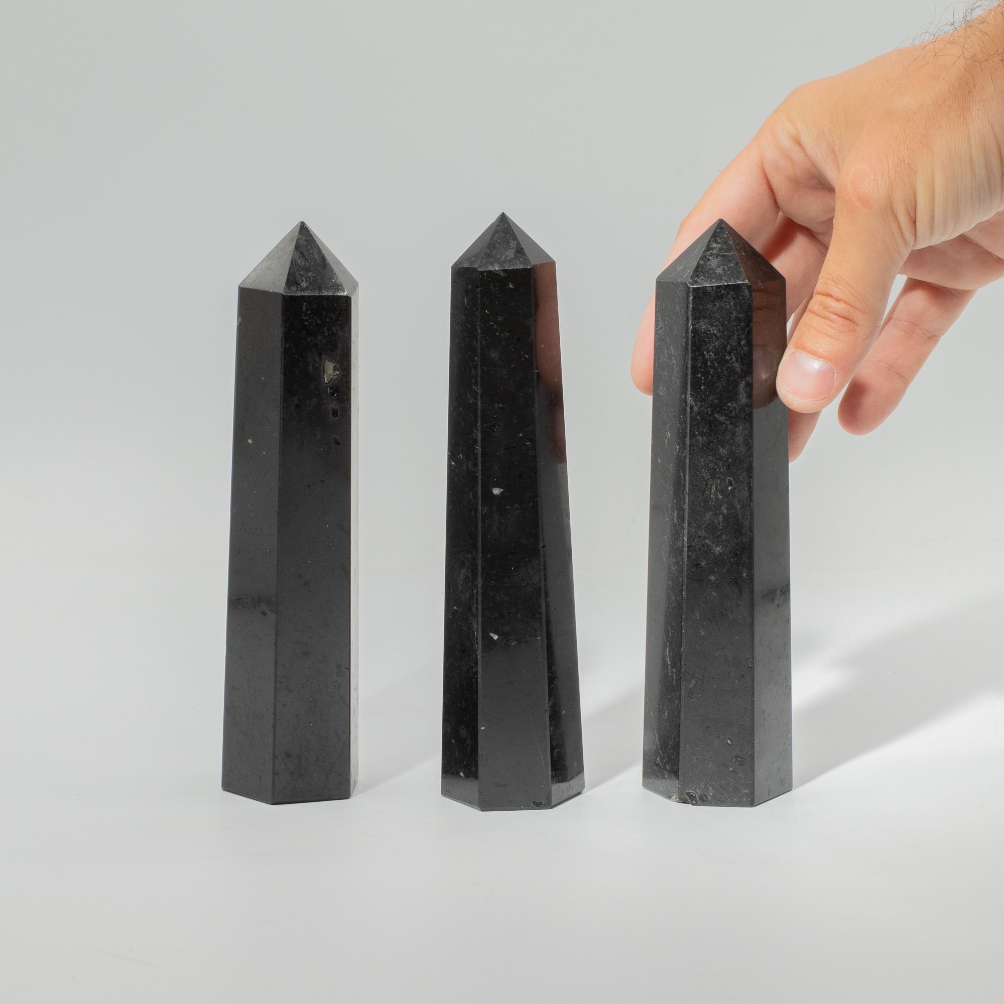 Punta obelisco de seis caras de gema aprox. 17 cm - Turmalina negra - Imagen 4