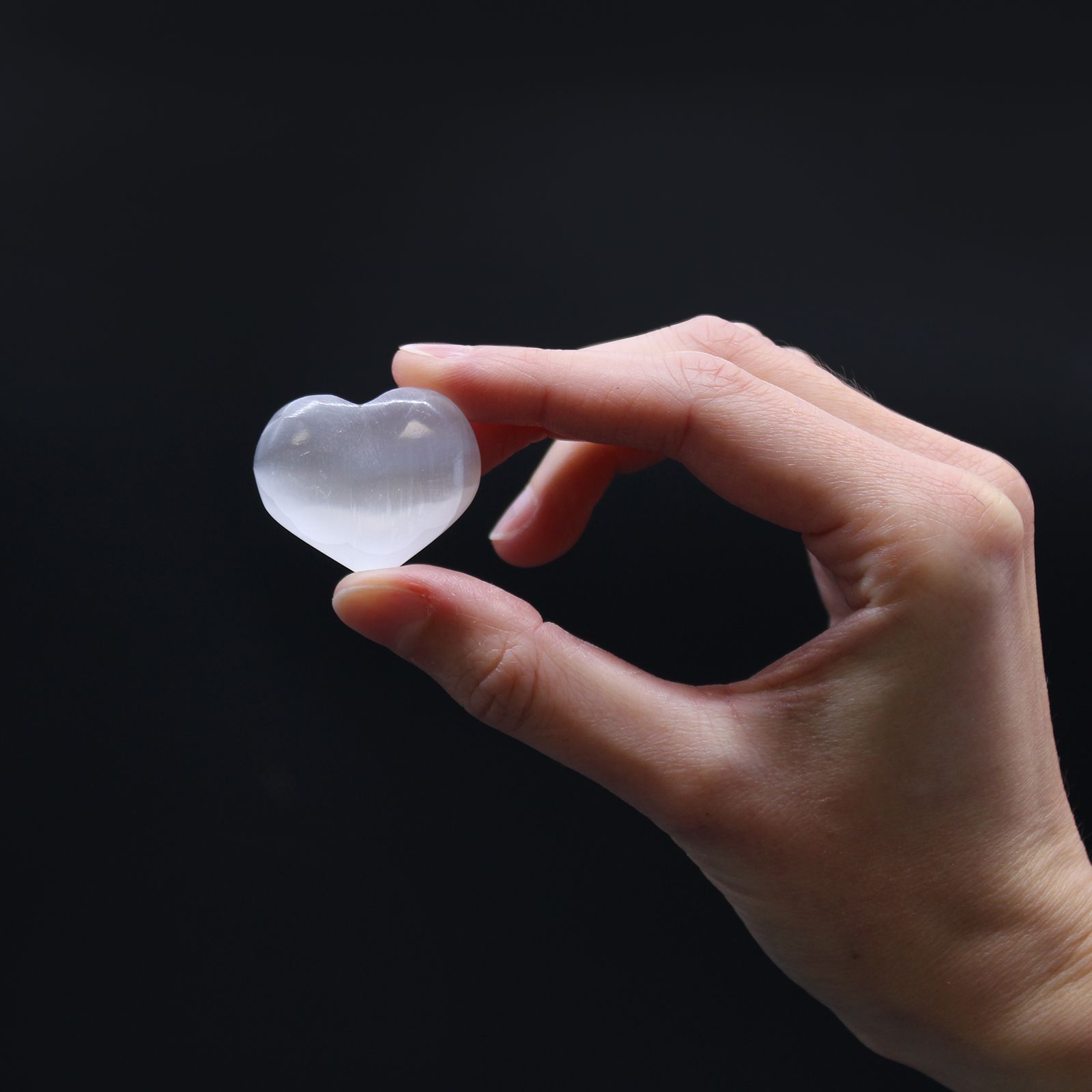 Corazón de selenita - 3-4cm - Imagen 2