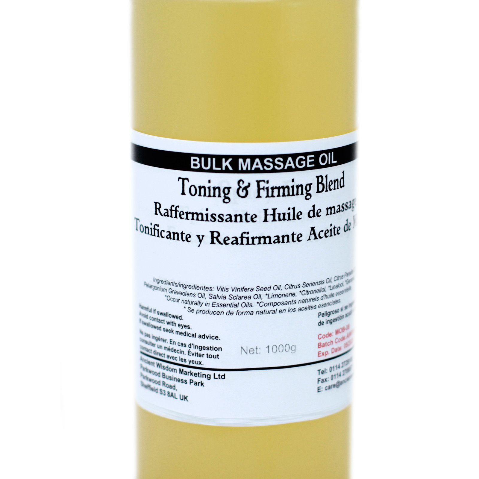Aceite de Masaje 1kg - Tonificante y Reafirmante - Imagen 2