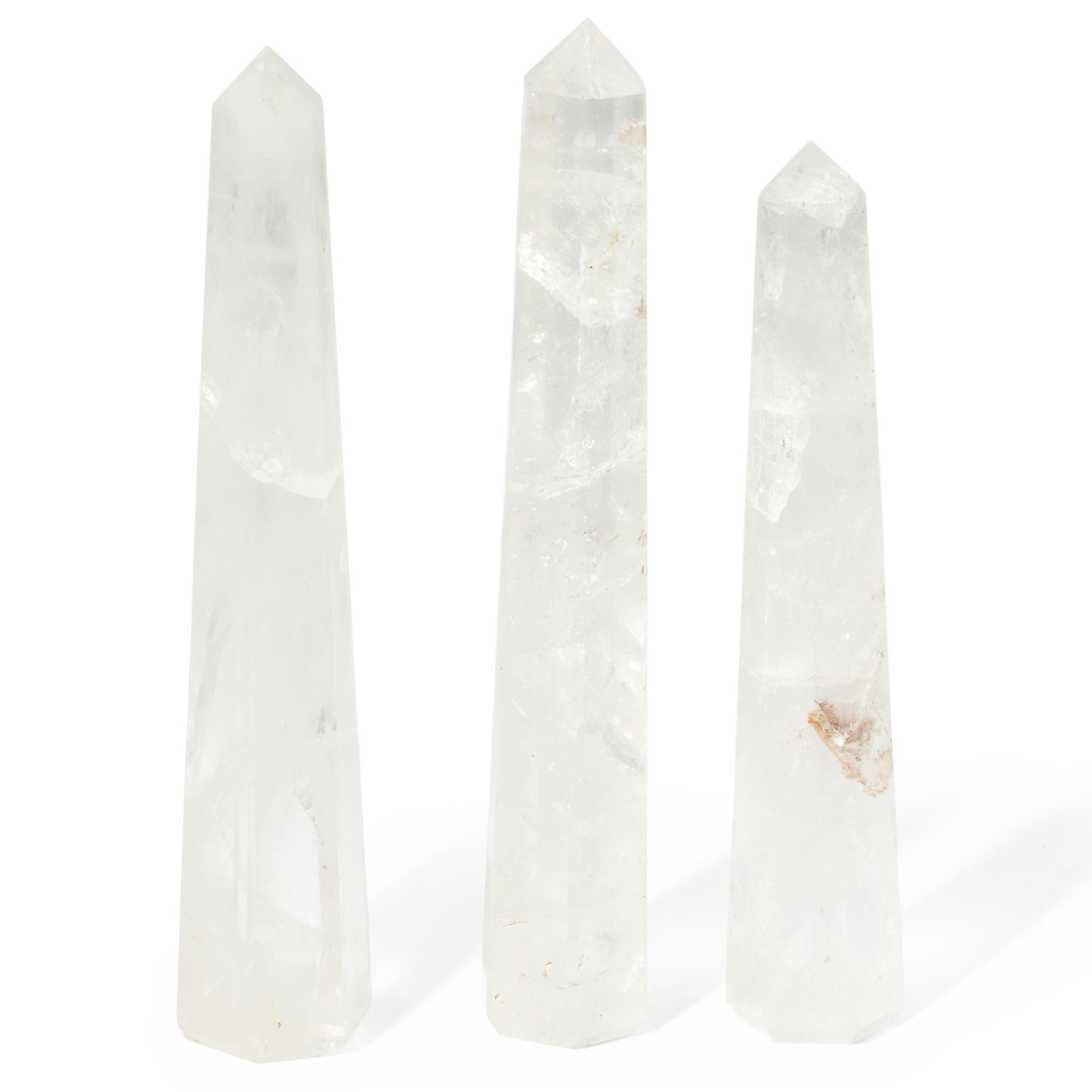 puntas de obelisco de seis caras de piedra preciosa, aprox. 17 cm - cristal de roca - Imagen 3