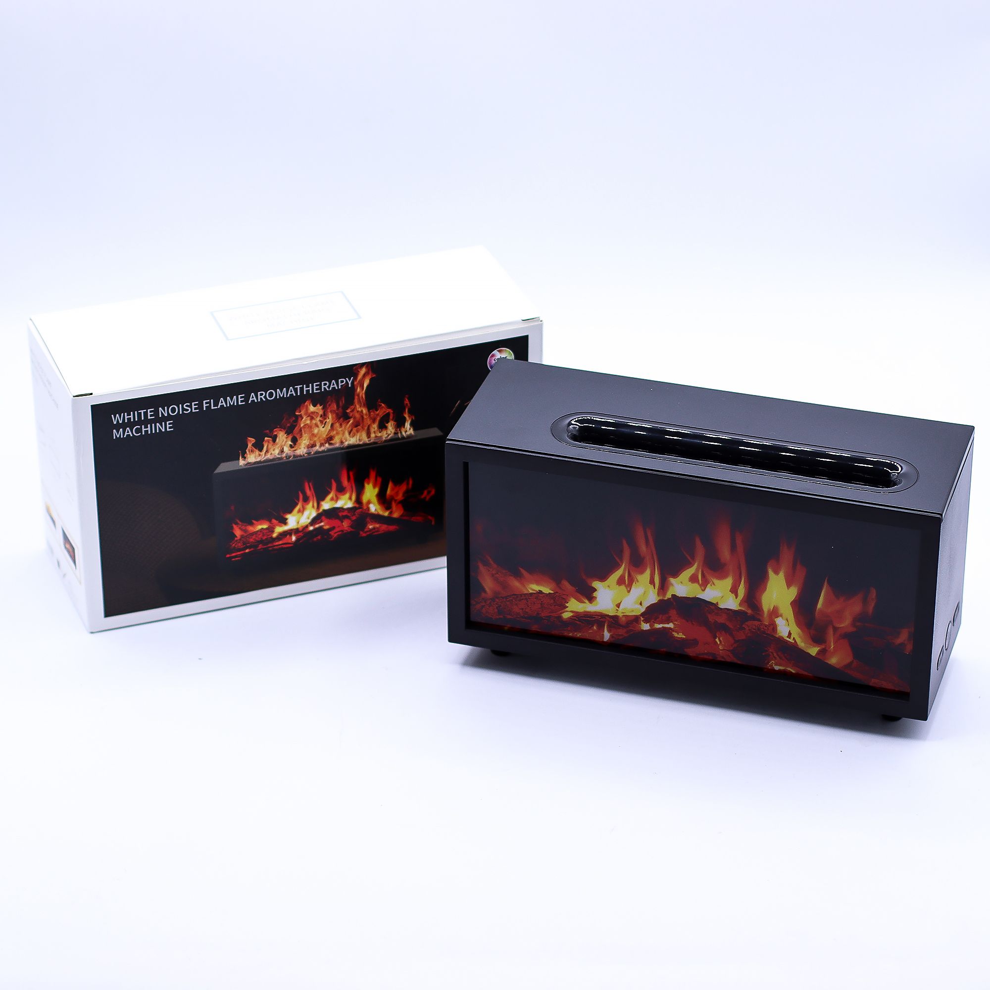 Difusor de aroma con efecto de llama y sonido de aves - USB negro - Cambio de color - Imagen 5