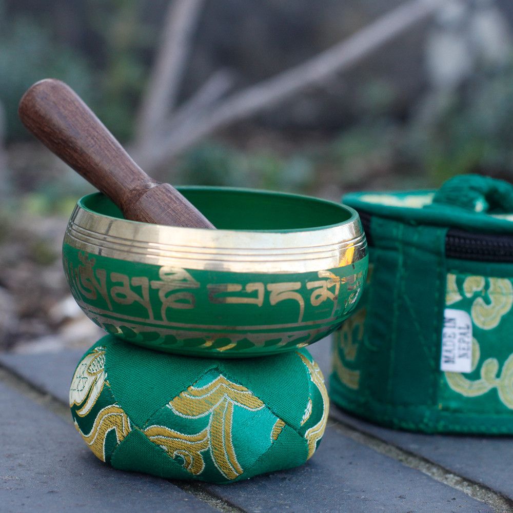 Mini Cuenco tibetano Set de Regalo - Verde - Imagen 3