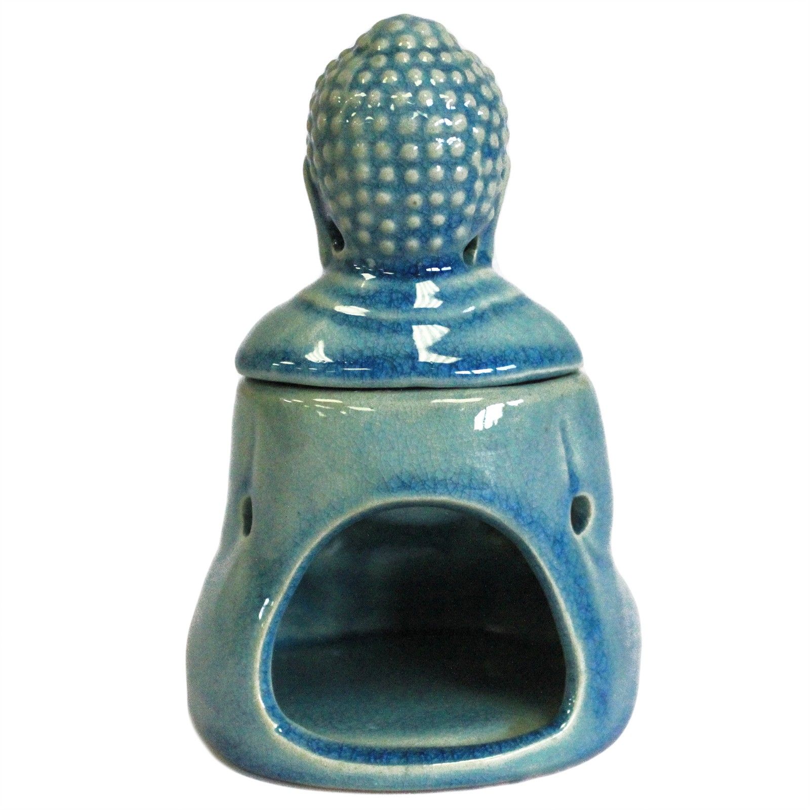 Quemador aceite Buda sentado - azul - Imagen 4