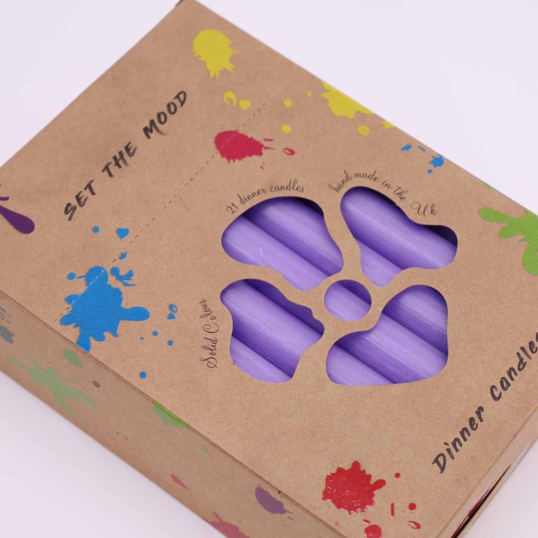 Juego de velas de mesa de color sólido