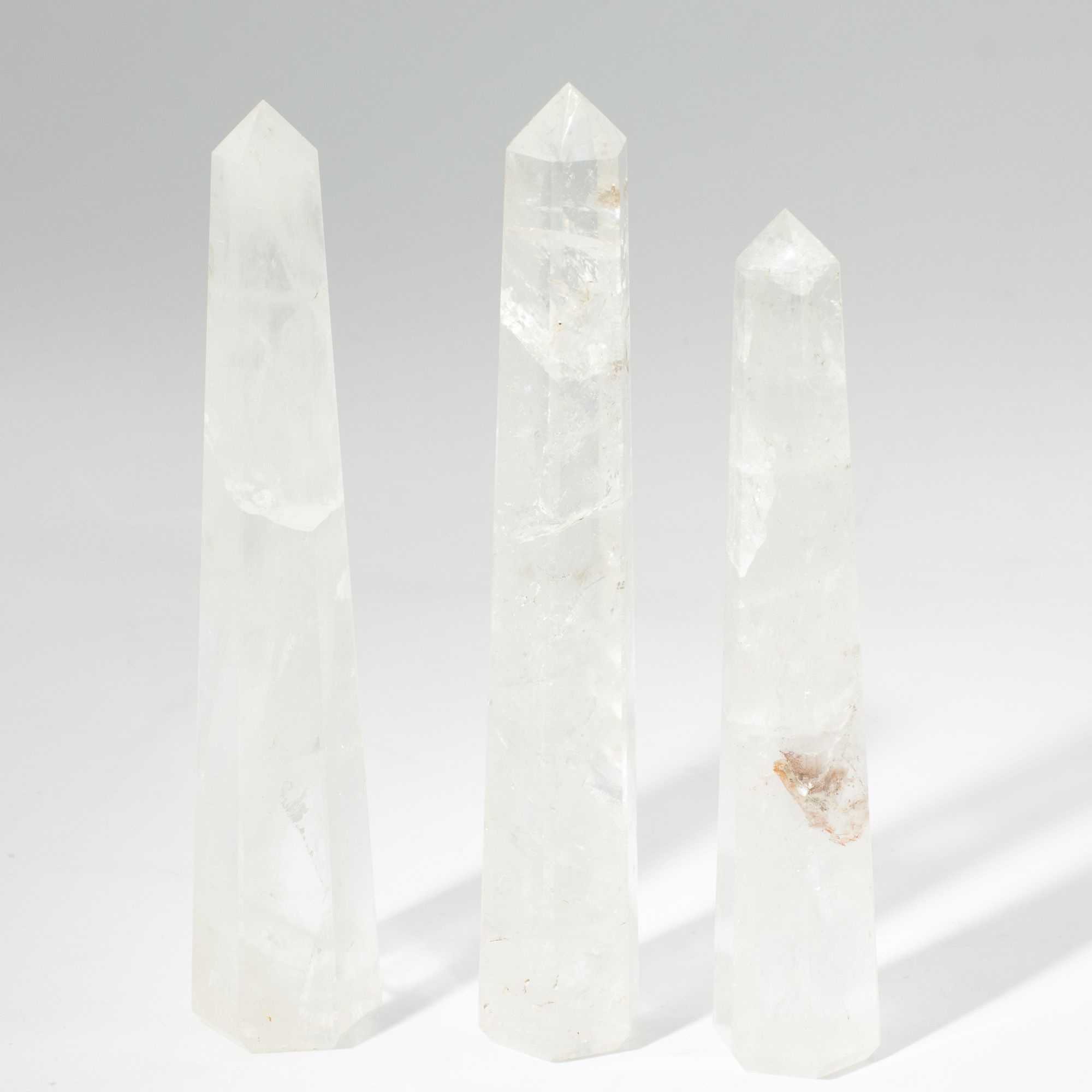 puntas de obelisco de seis caras de piedra preciosa, aprox. 17 cm - cristal de roca - Imagen 4
