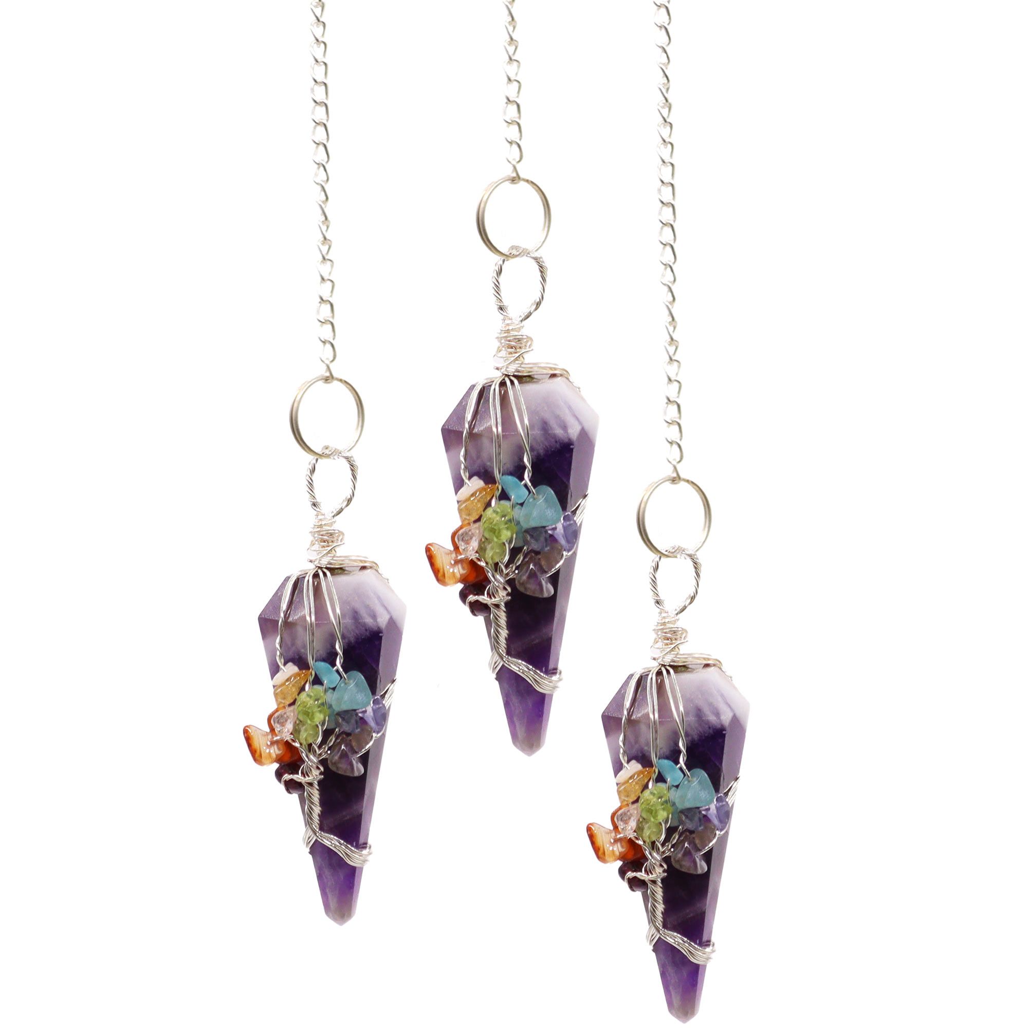 Péndulo Mágico - Siete Chakras - Amatista - Imagen 2