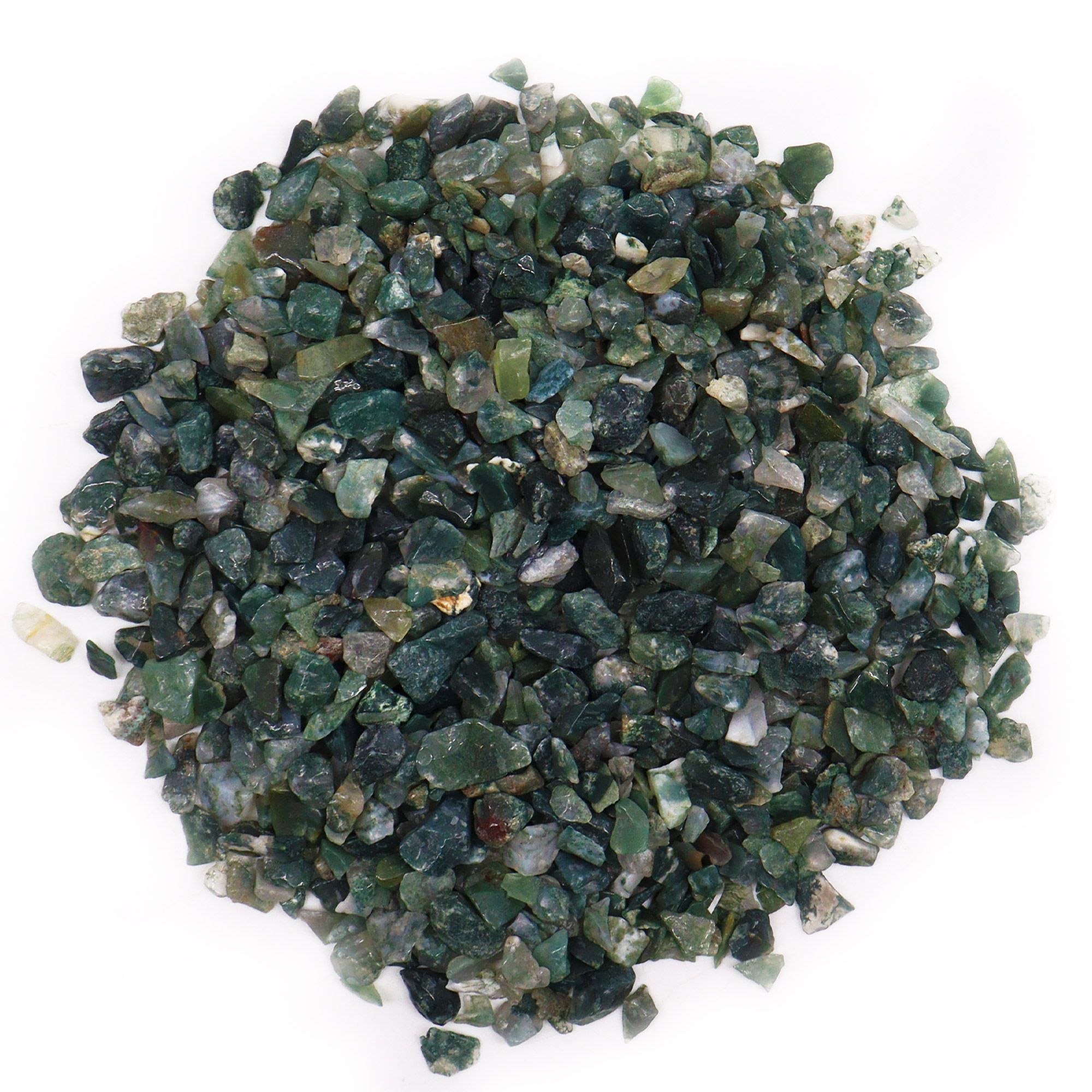 Moss Agate Gemstone Chips Bulk - 1KG - Imagen 3