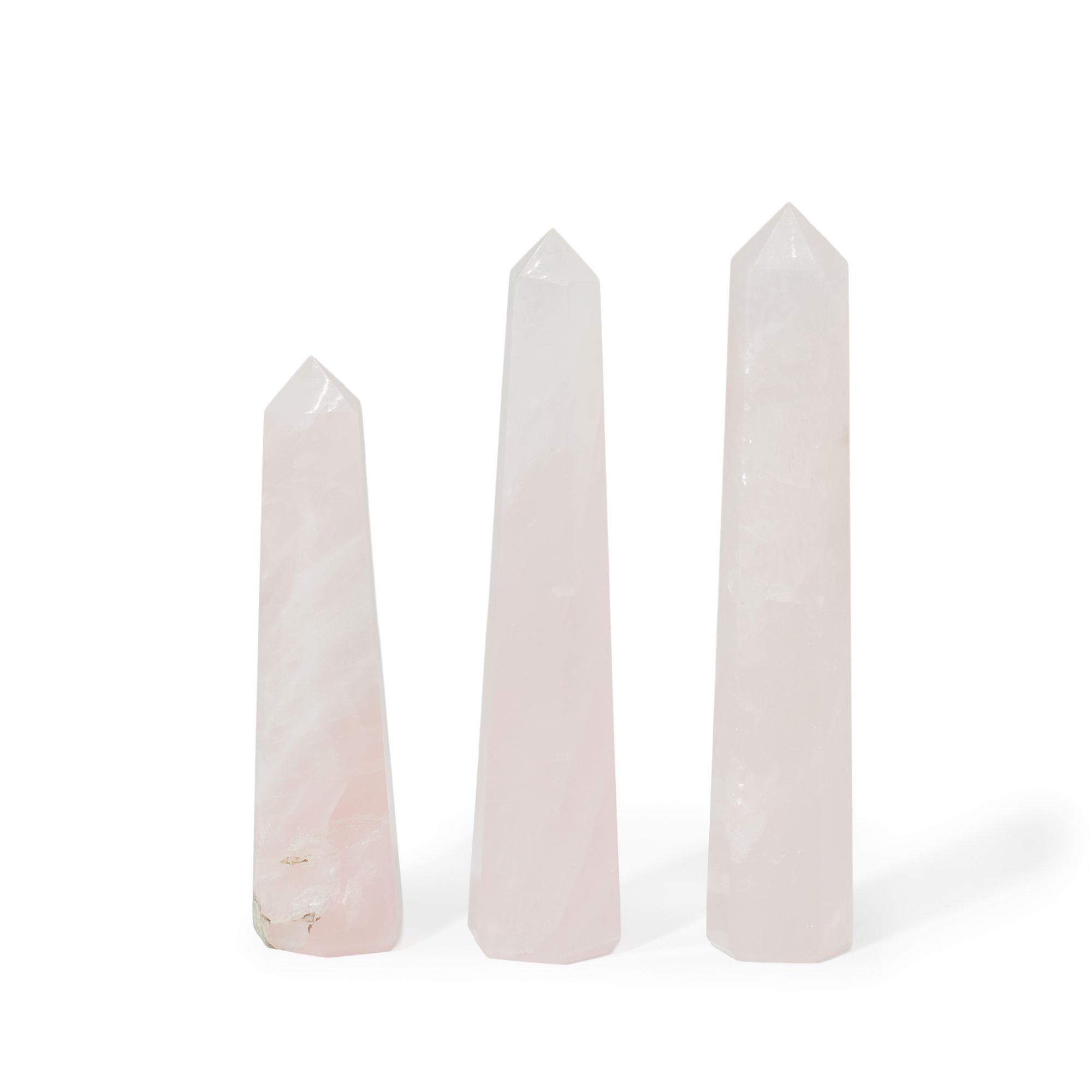 Punta obelisco de seis caras de piedra preciosa aprox. 11 cm - cuarzo rosa - Imagen 4