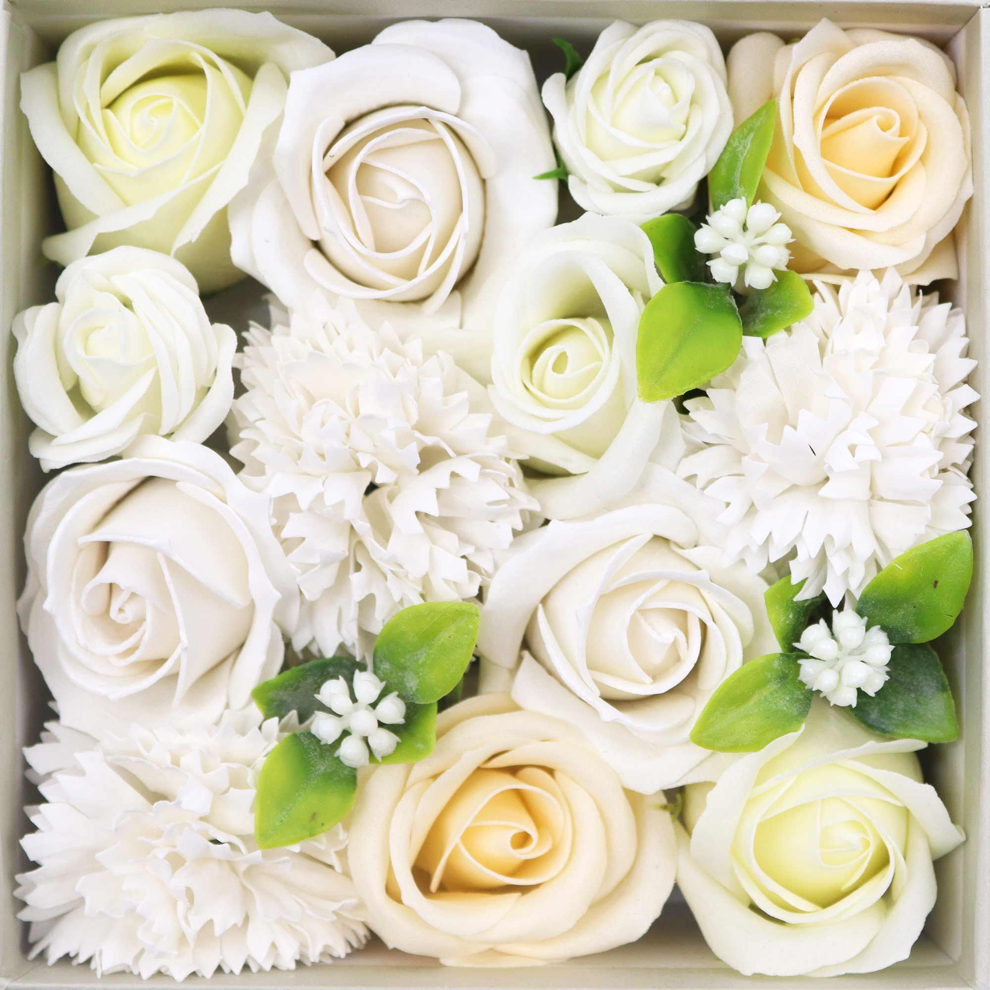 Caja Cuadrada - Bendiciones de Boda - Blanco y Marfil - Imagen 3