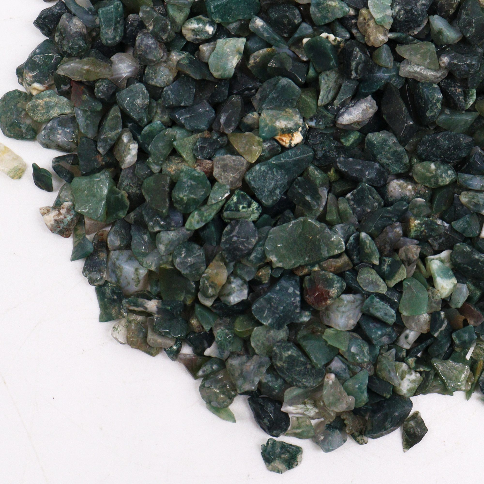 Moss Agate Gemstone Chips Bulk - 1KG - Imagen 5