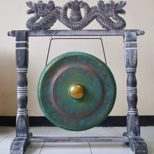 Pequeño Gong de Meditación con Soporte - 25cm - Verde