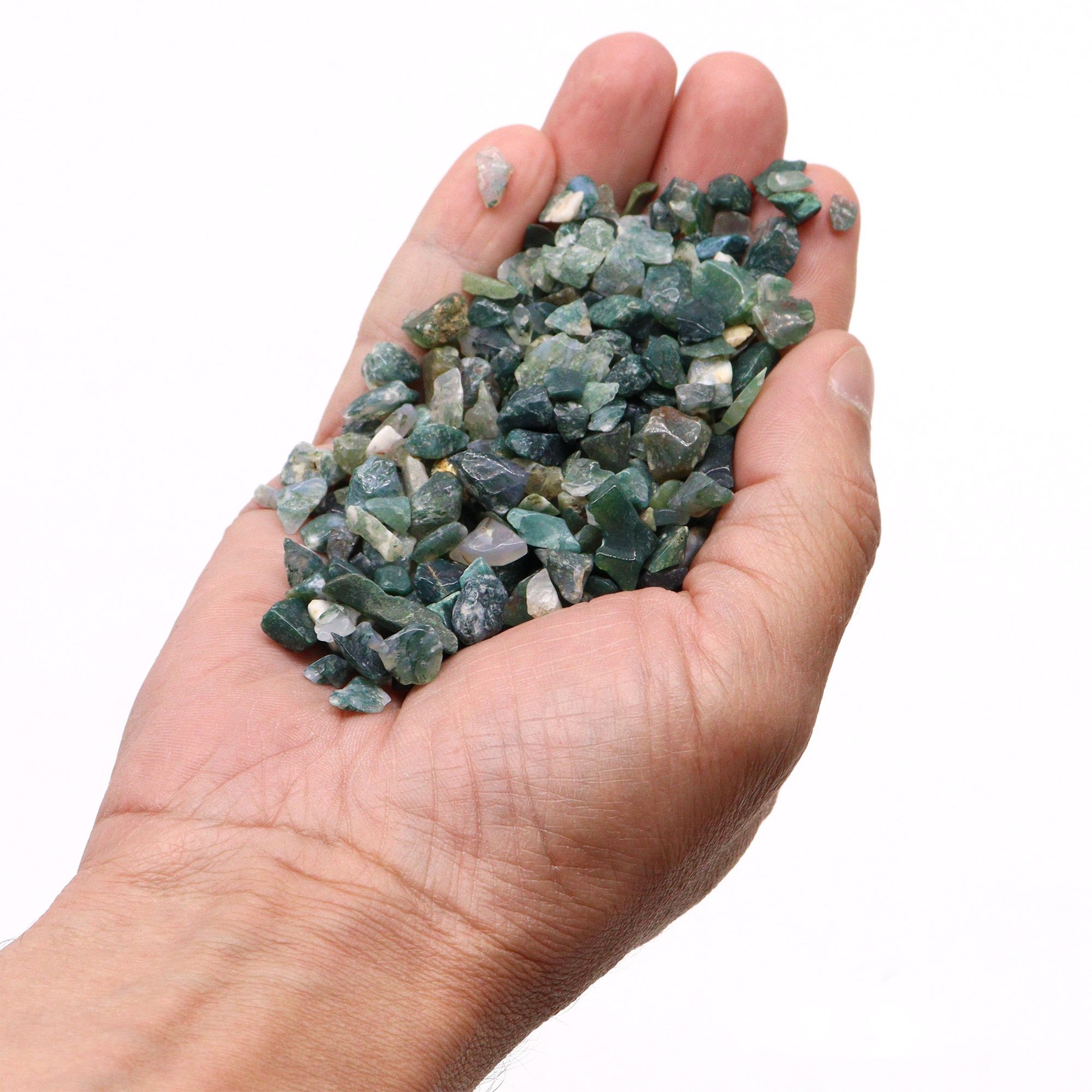 Moss Agate Gemstone Chips Bulk - 1KG - Imagen 7