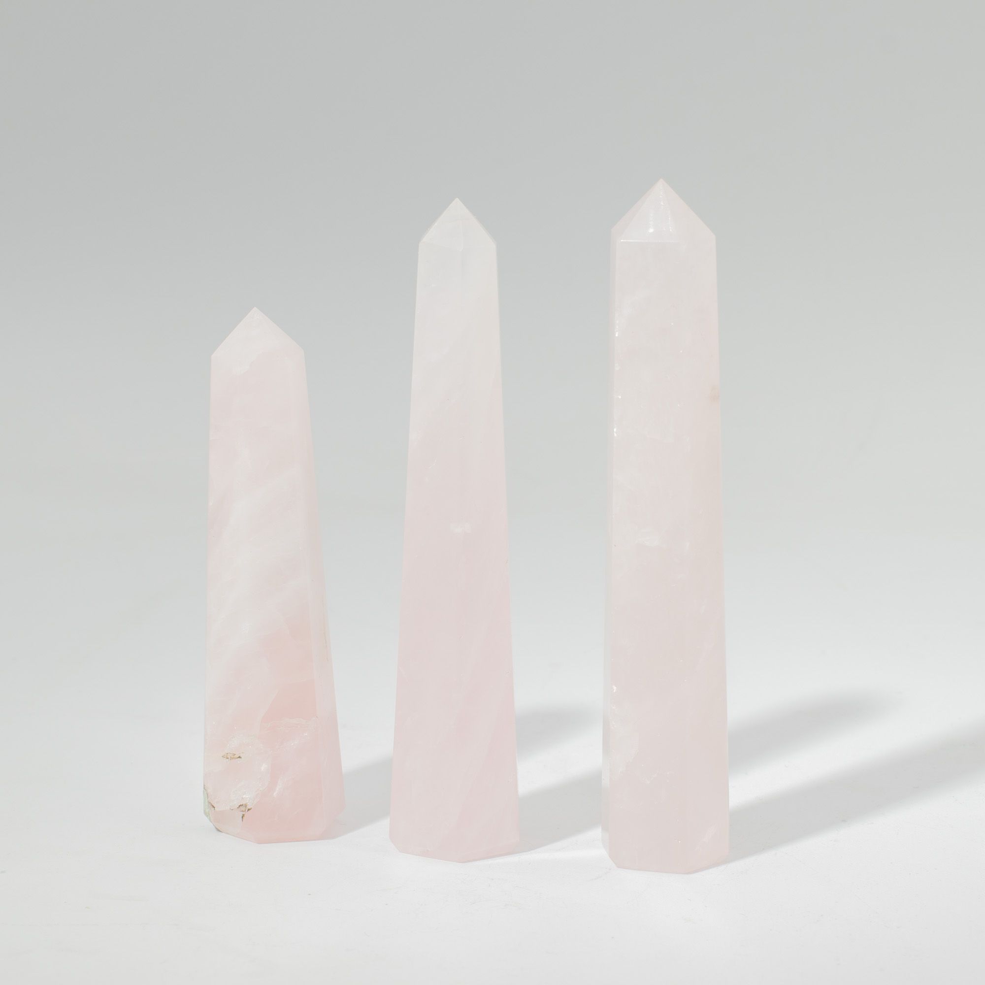 Punta obelisco de seis caras de piedra preciosa aprox. 11 cm - cuarzo rosa - Imagen 6