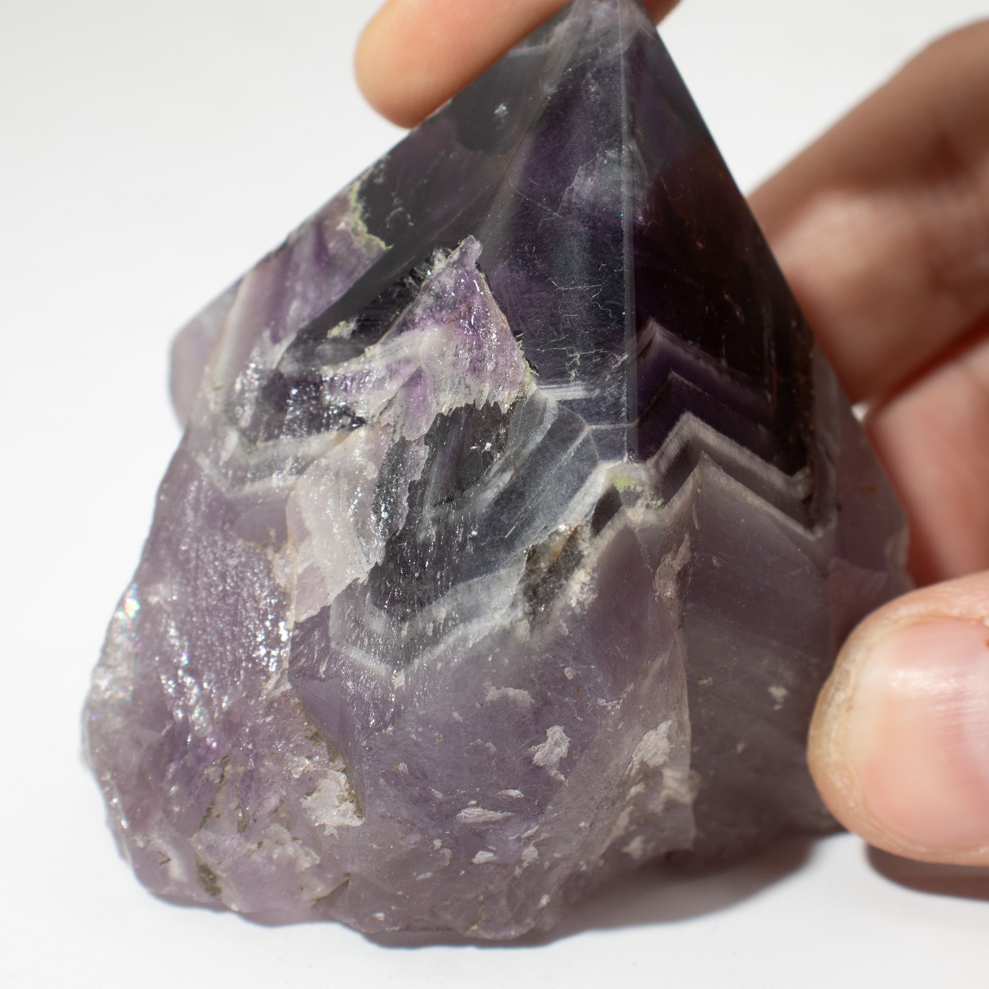 Puntas pulidas de piedras preciosas - amatista grado A (aprox. 5-6 piezas) - Imagen 3