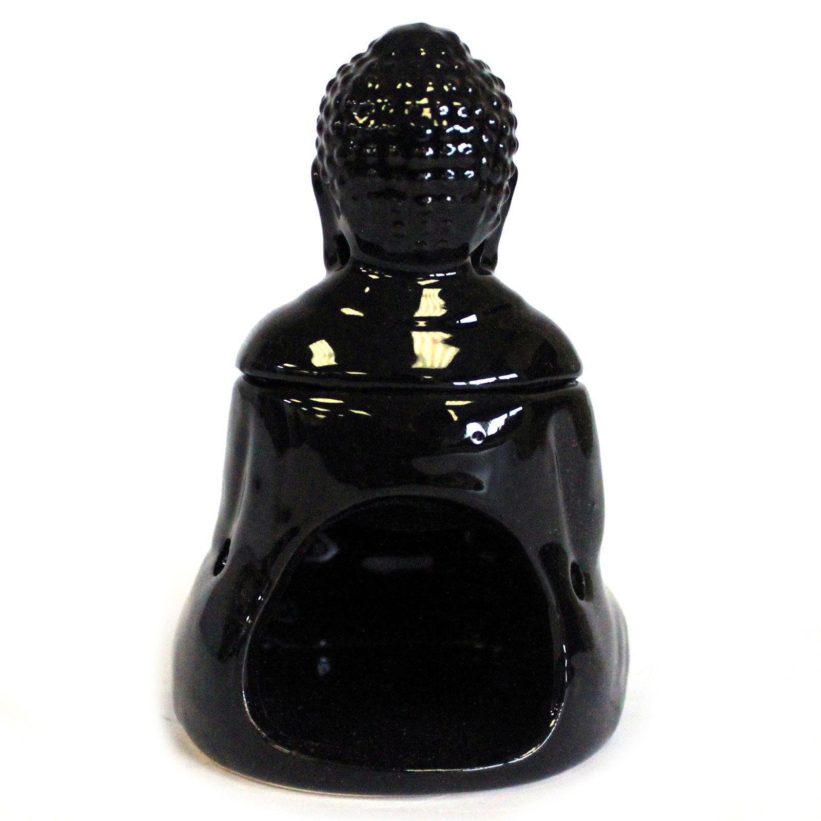 Quemador aceite Buda sentado - negro - Imagen 4