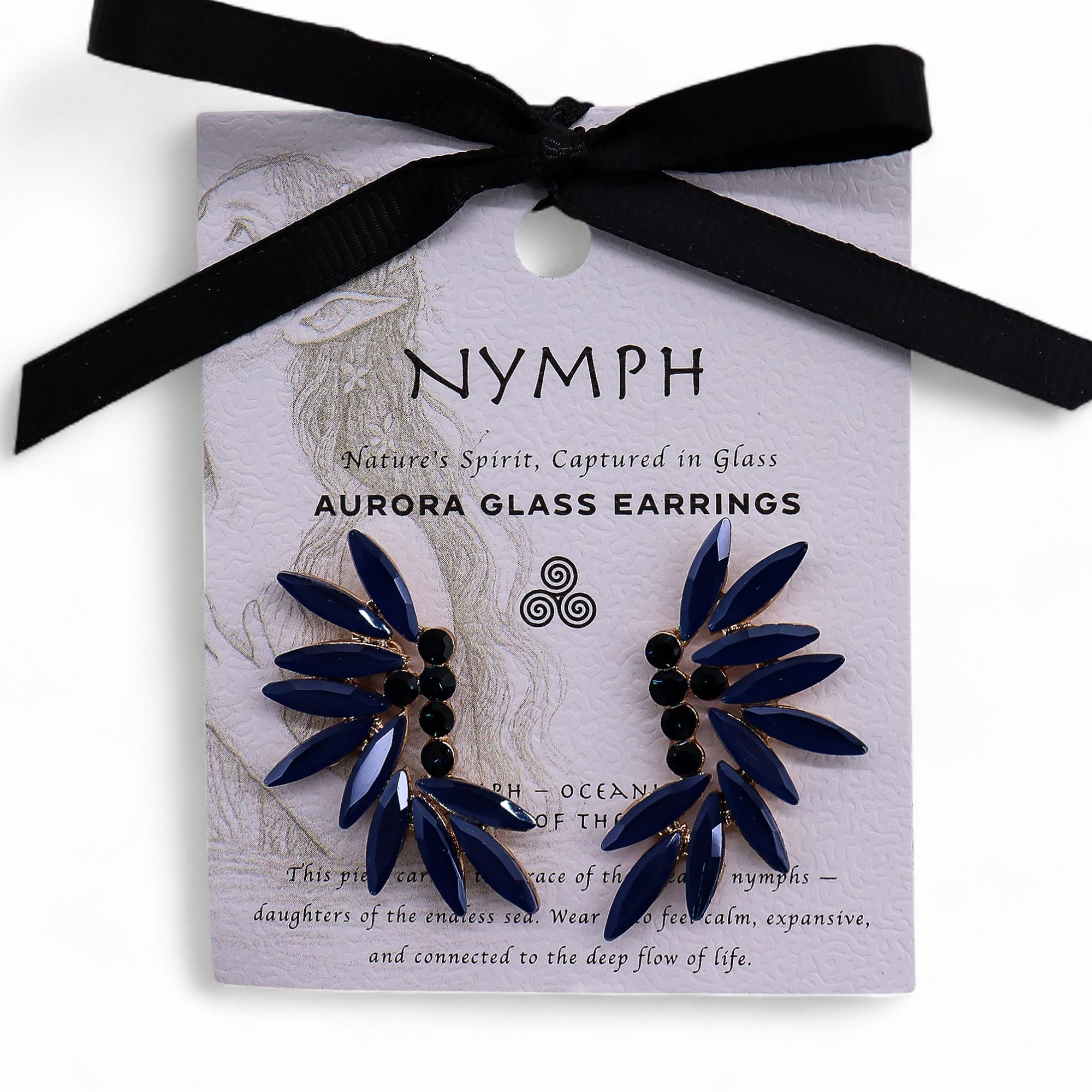Pendientes de Cristal Vintage - Hadas - Azul - Imagen 4