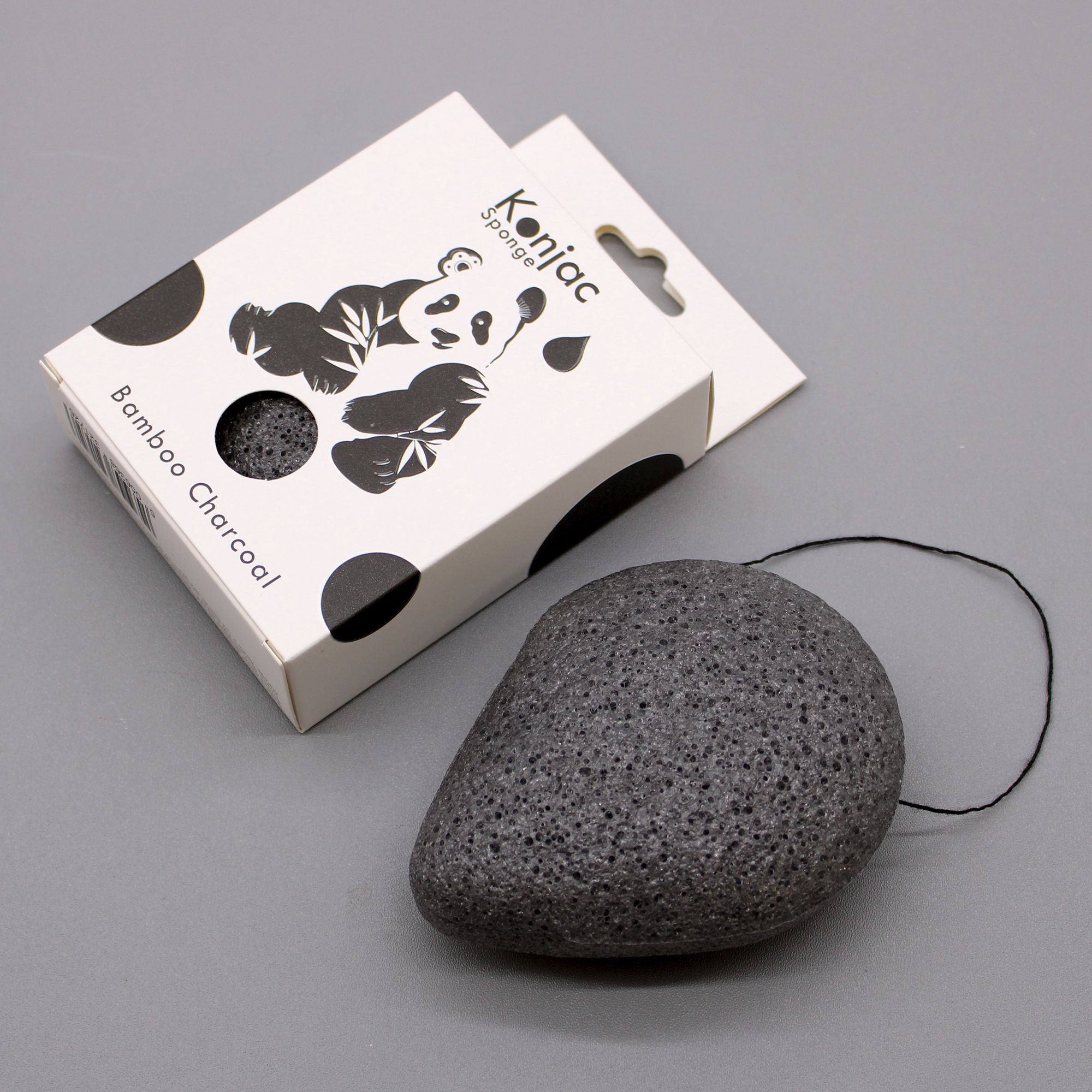 Esponja Facial Konjac - Carbón de Bambú - Antibacterial - Imagen 2