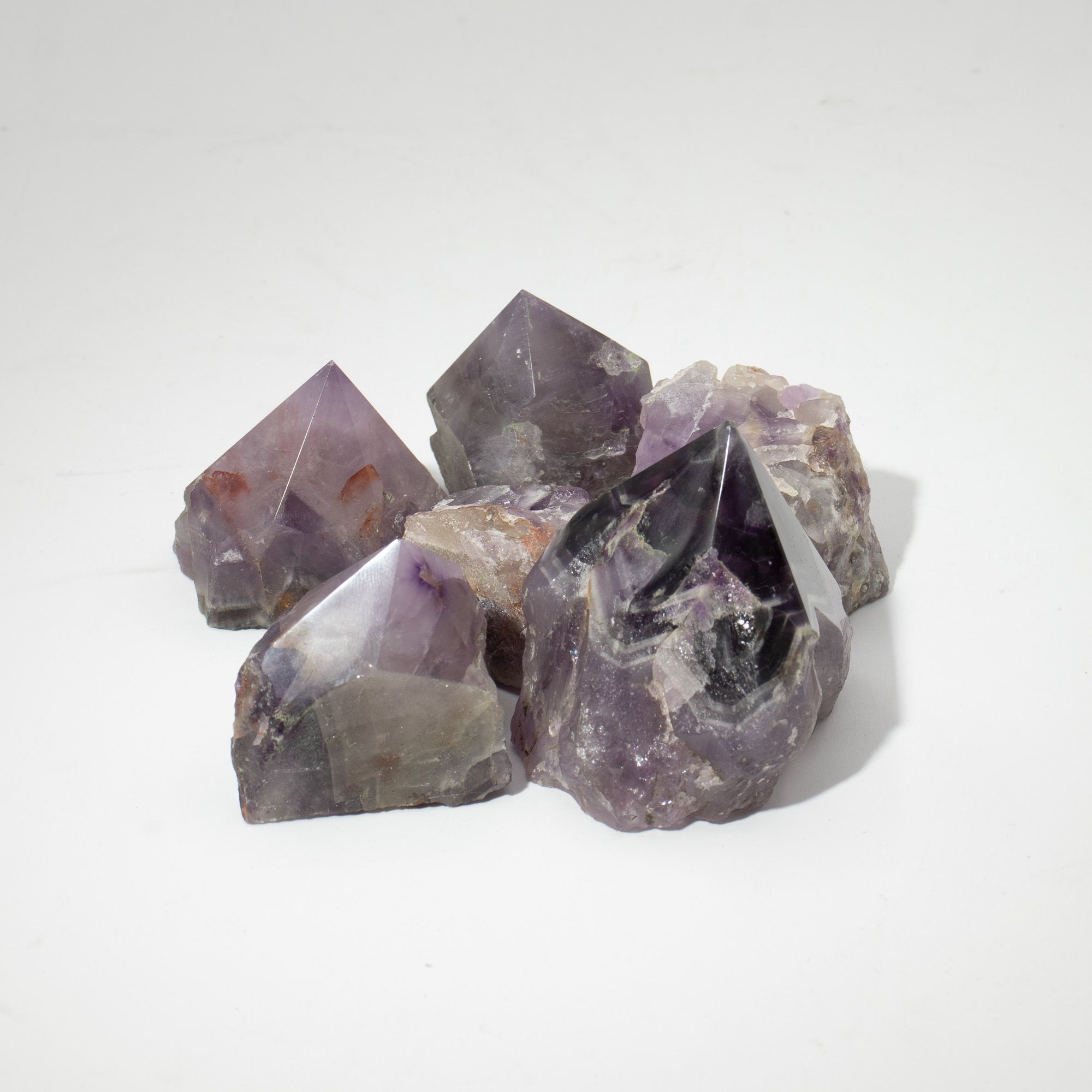 Puntas pulidas de piedras preciosas - amatista grado A (aprox. 5-6 piezas) - Imagen 6