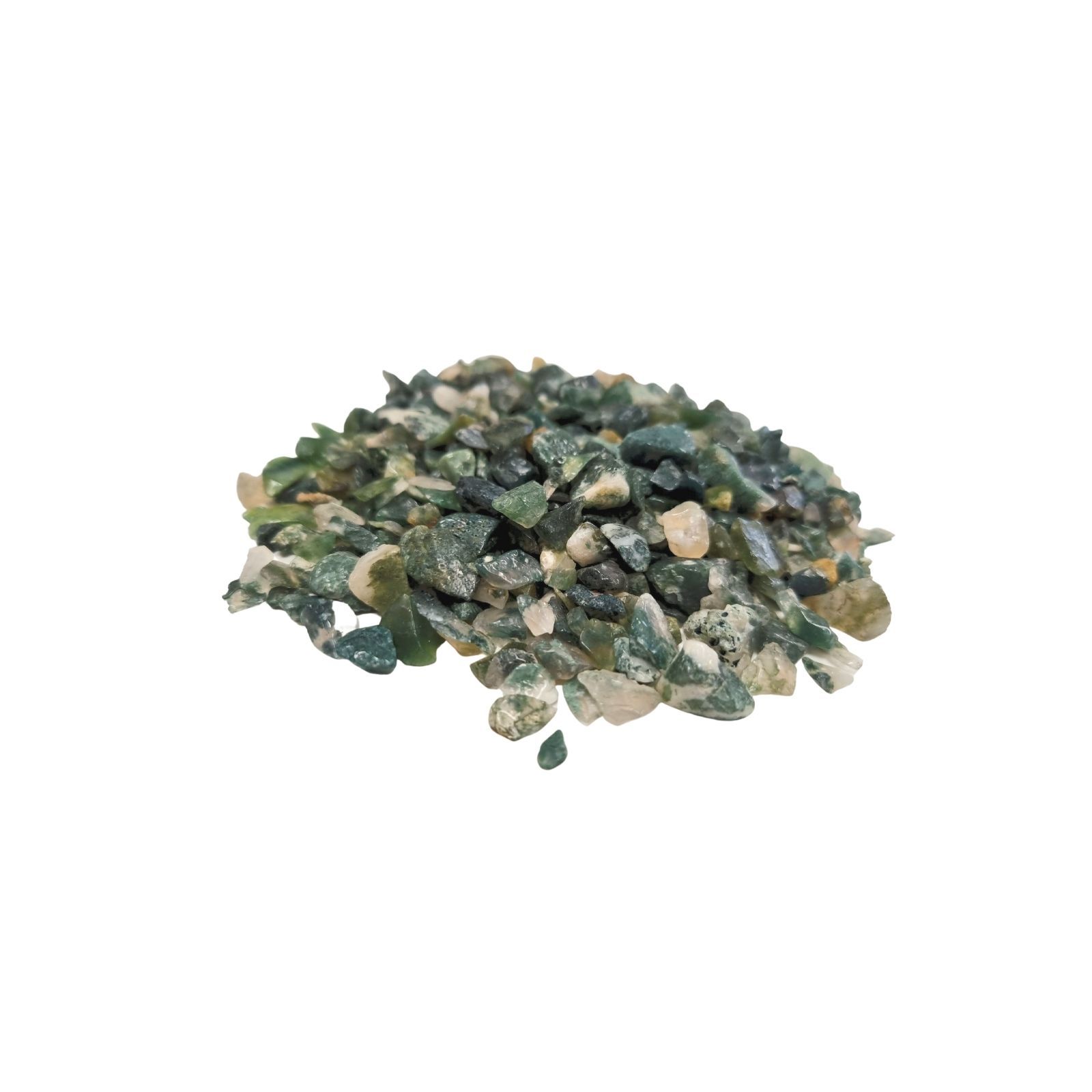 Moss Agate Gemstone Chips Bulk - 1KG - Imagen 2