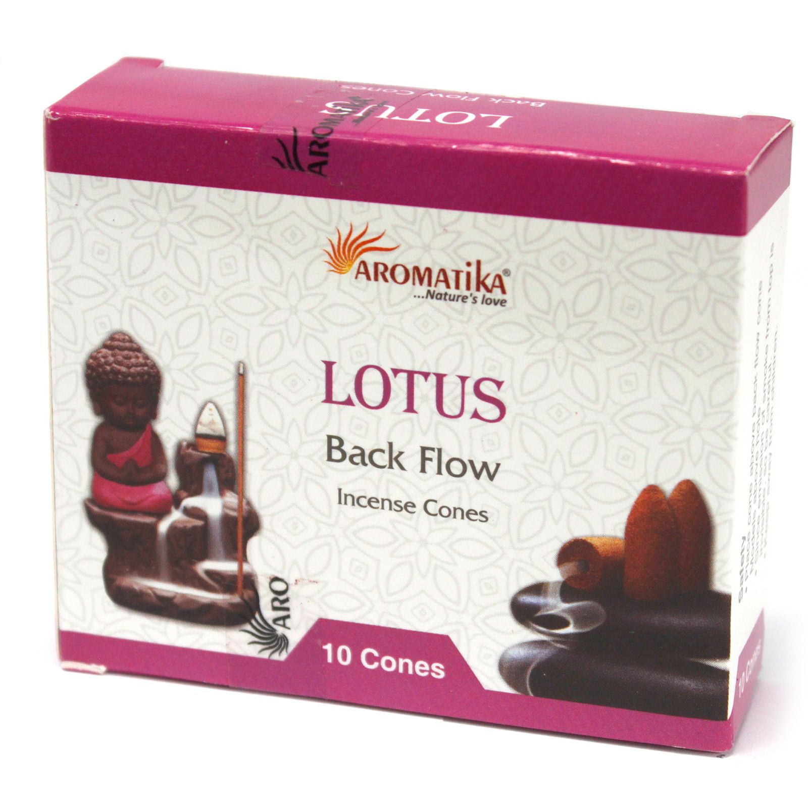 10 Conos de Incienso Reflujo Aromatika - Loto - Imagen 2