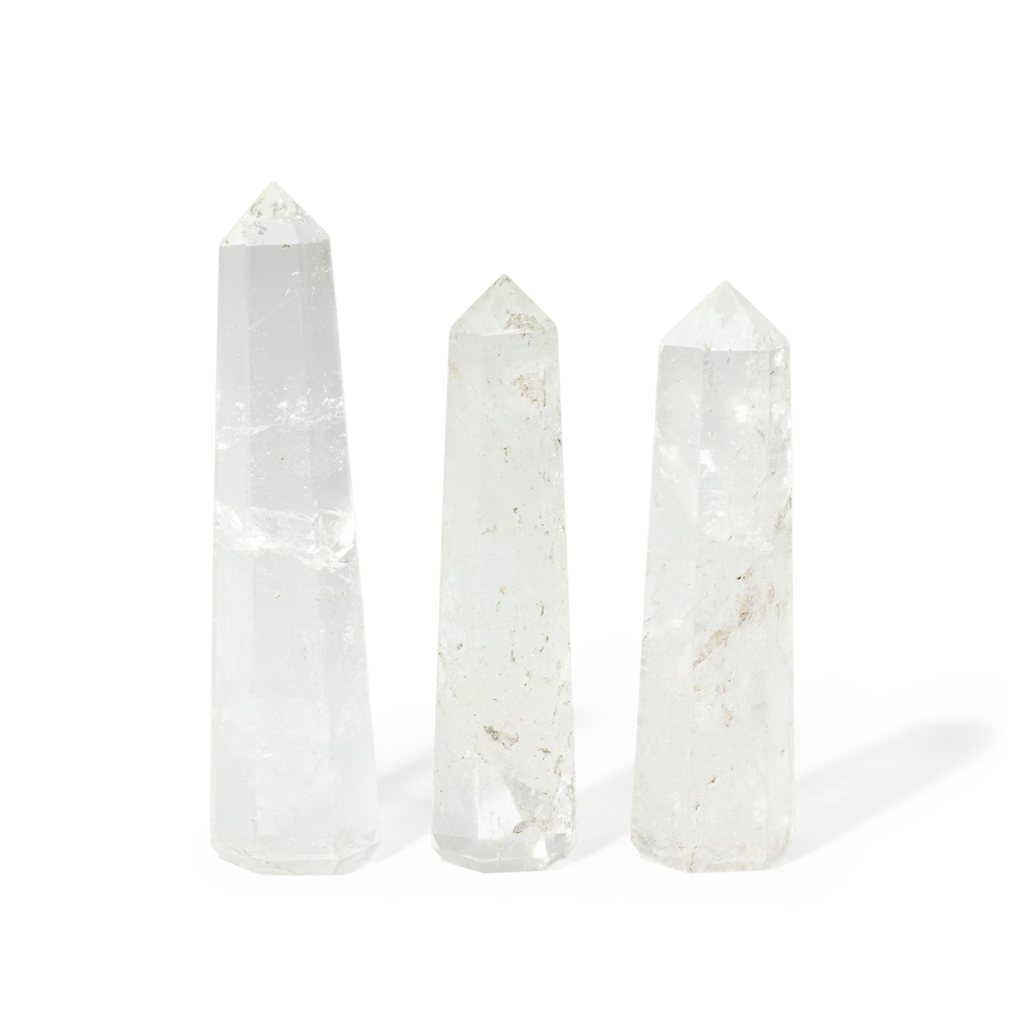 Punta de obelisco de seis caras de piedra preciosa aprox. 11 cm - Cuarzo claro