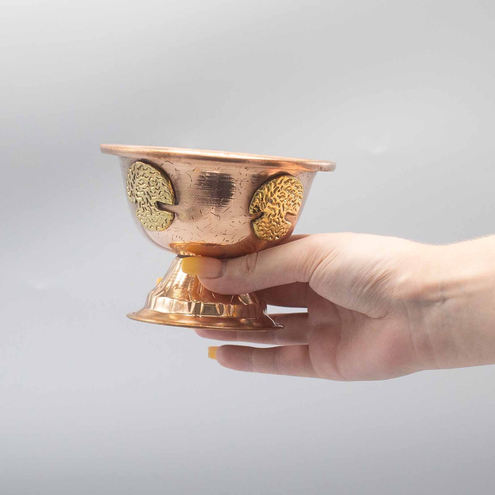 Cáliz Ritual de Cobre con Árbol de la Vida 12x9cm - Imagen 2