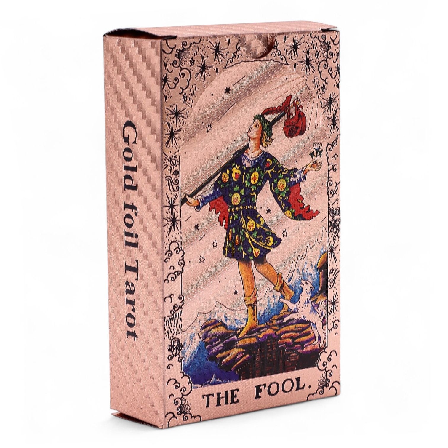 Set de cartas de Tarot con foil en oro rosa - Fase lunar - con folleto - Imagen 2