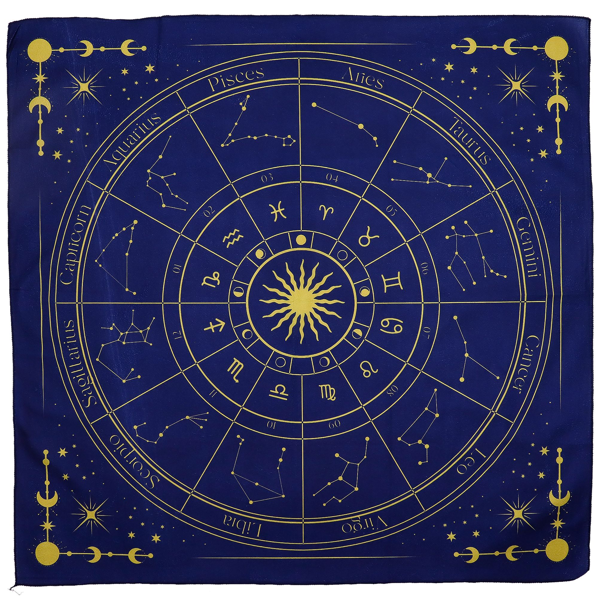 Paño para lectura de Tarot - Zodiaco - Imagen 8