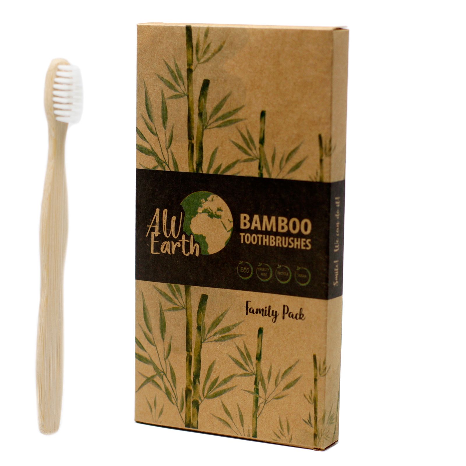Cajas de 4 Cepillos de bambú-Blanco-2 Adultos 2Niños - Imagen 3