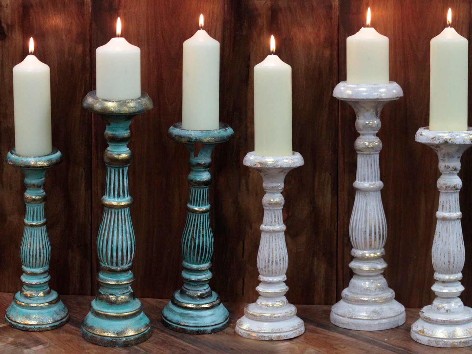 Soporte de vela grande - Turquois Gold - Imagen 6